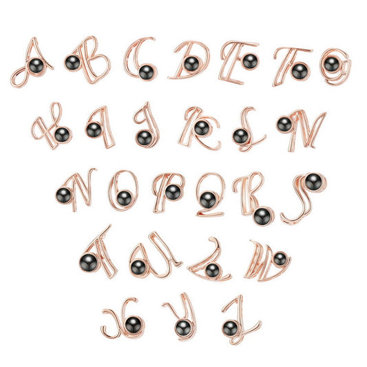 26 Letters Pendant In 100 Languages I Love You Projection Necklace