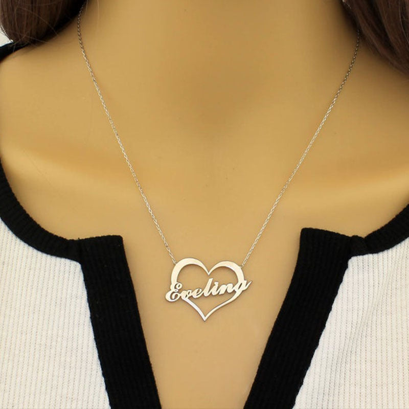 Love Name Necklace Women's Versatile Collar Chain