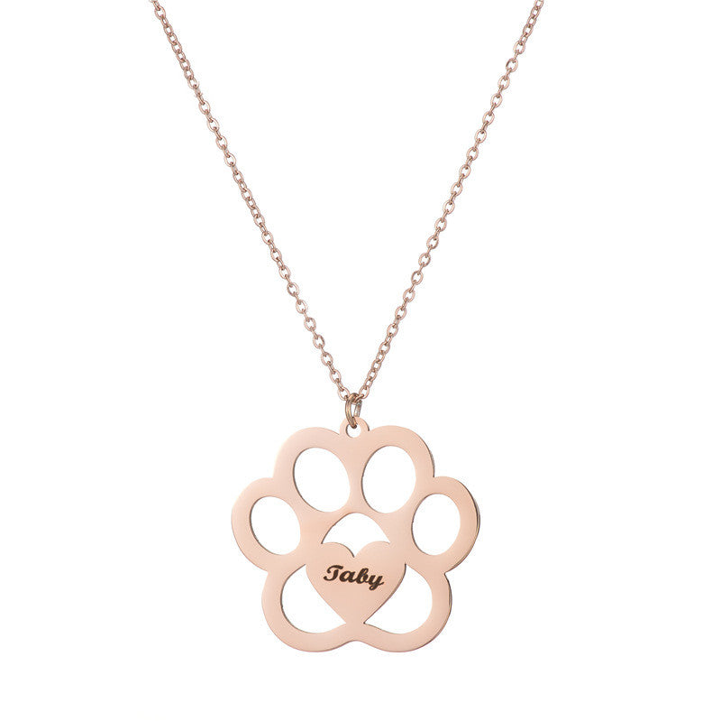 Name Steel Gold Necklace