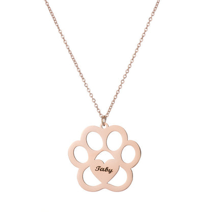 Name Steel Gold Necklace