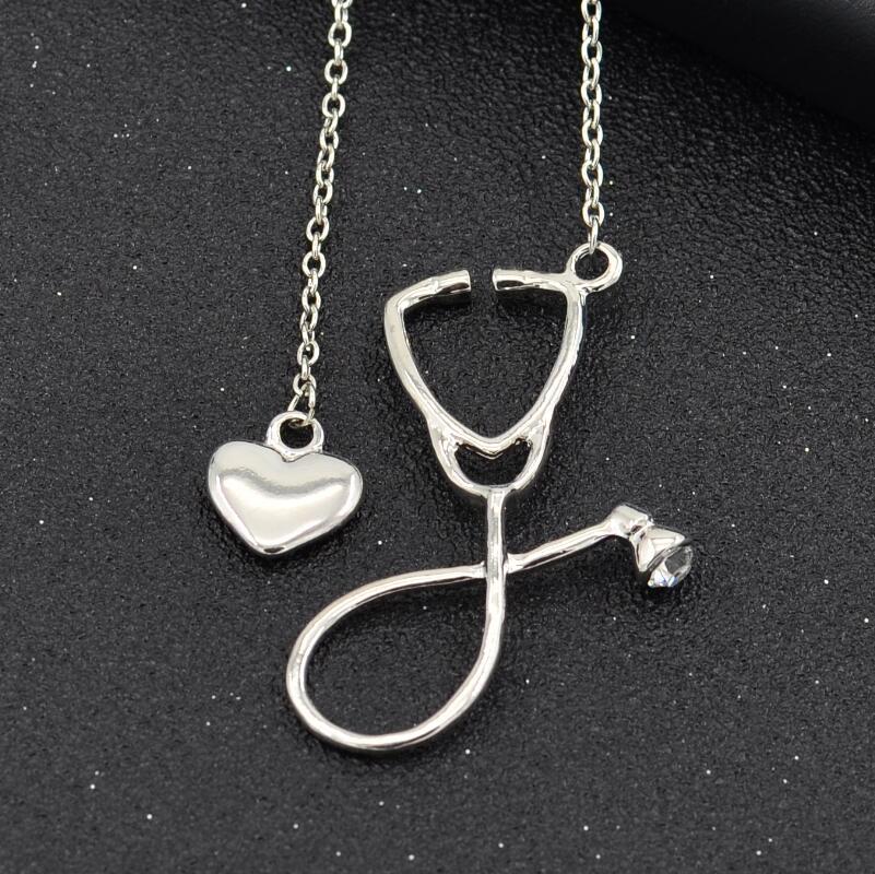 Creative Love ECG Stethoscope Pendant Necklace