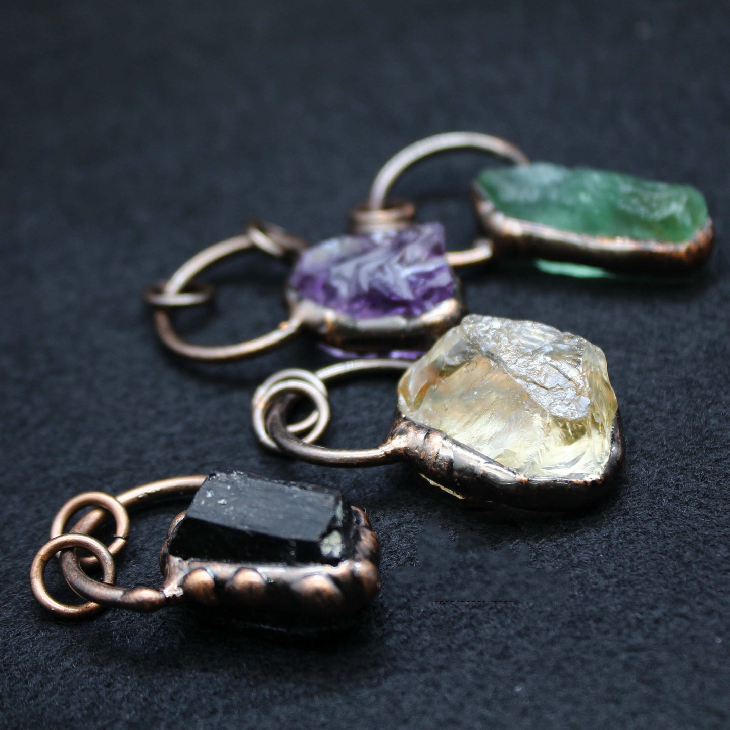 Jewelry Niche Personality Crystal Rough Stone Pendant Necklace