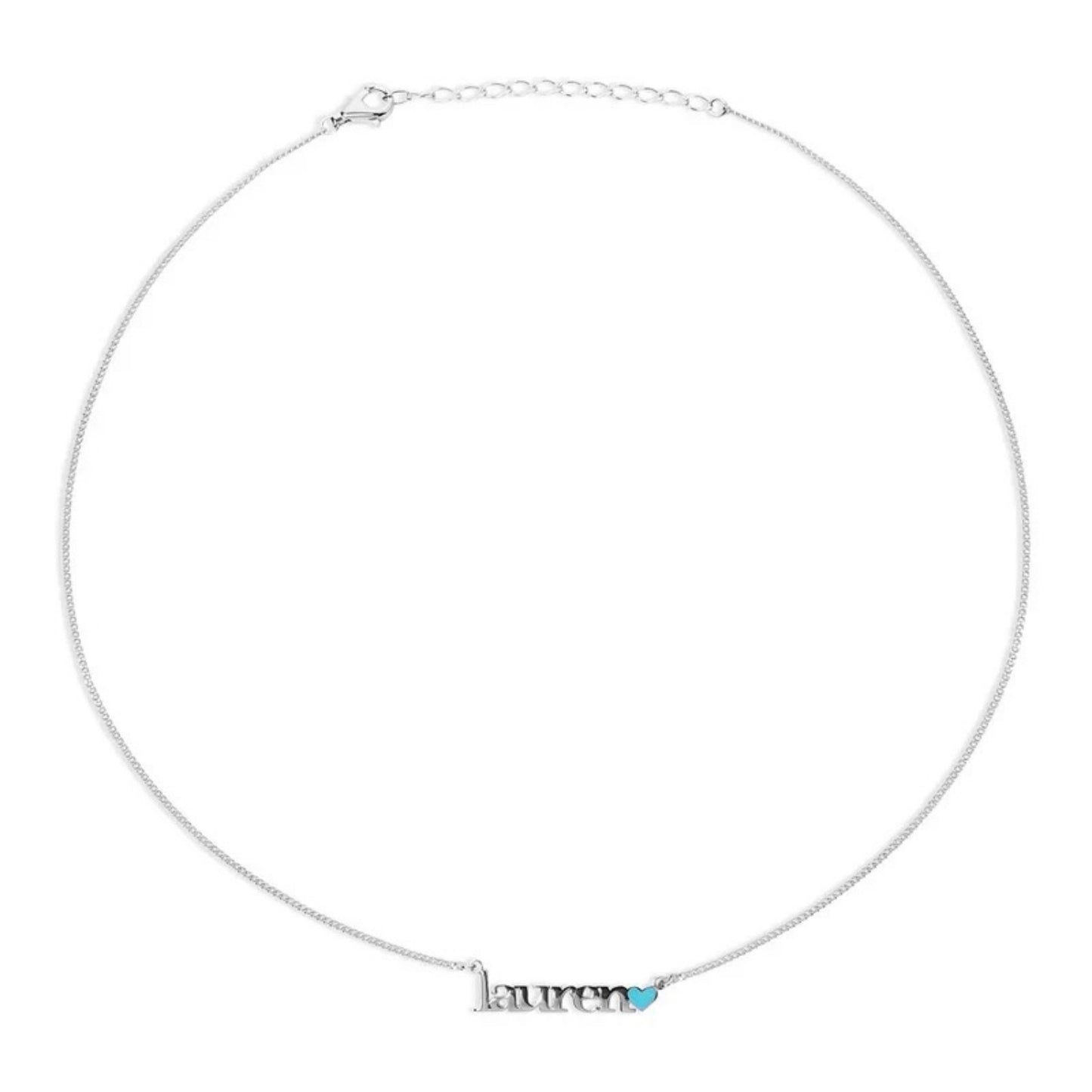 Name Pendant Heart-shaped Necklace For Ladies