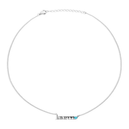 Name Pendant Heart-shaped Necklace For Ladies