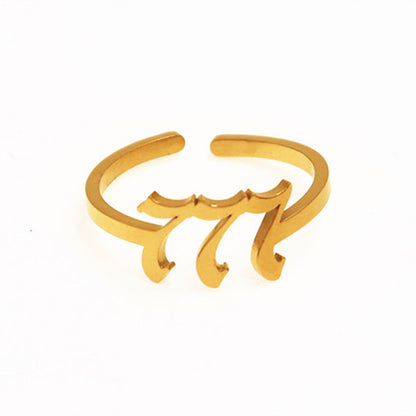 Stainless Steel Lucky Number Ring 111-999 Auspicious Joint Ring
