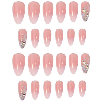 Spot Drill Preserved Flowers Fake Nails Tip Wear Manicure